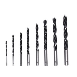 Foyscr Wood Drill Bits - 8pc Set, 3mm-10mm, Brad Point, Carbon Steel, Clean Drilling