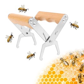 LATRAT Honeycomb Puller Pliers with Wooden Handle Made of Stainless Steel, Honeycomb Tool, Beekeeping Pliers for Beekeepers to Protect Against Bee St