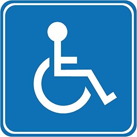 Handicap Vehicle Wheelchair Disabled Window Parking Sticker Decal (3")