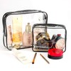 Waterproof Travel Bag with Zipper, Clear (Pack of 3), transparent,