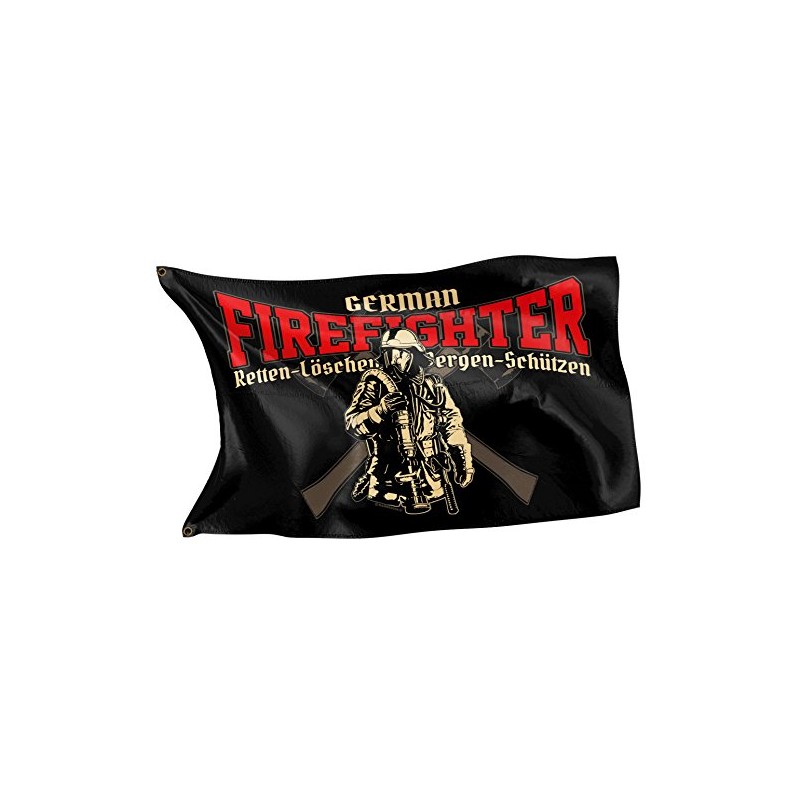 RAHMENLOS Original Design Flag German Firefighter for the Fire Brigade