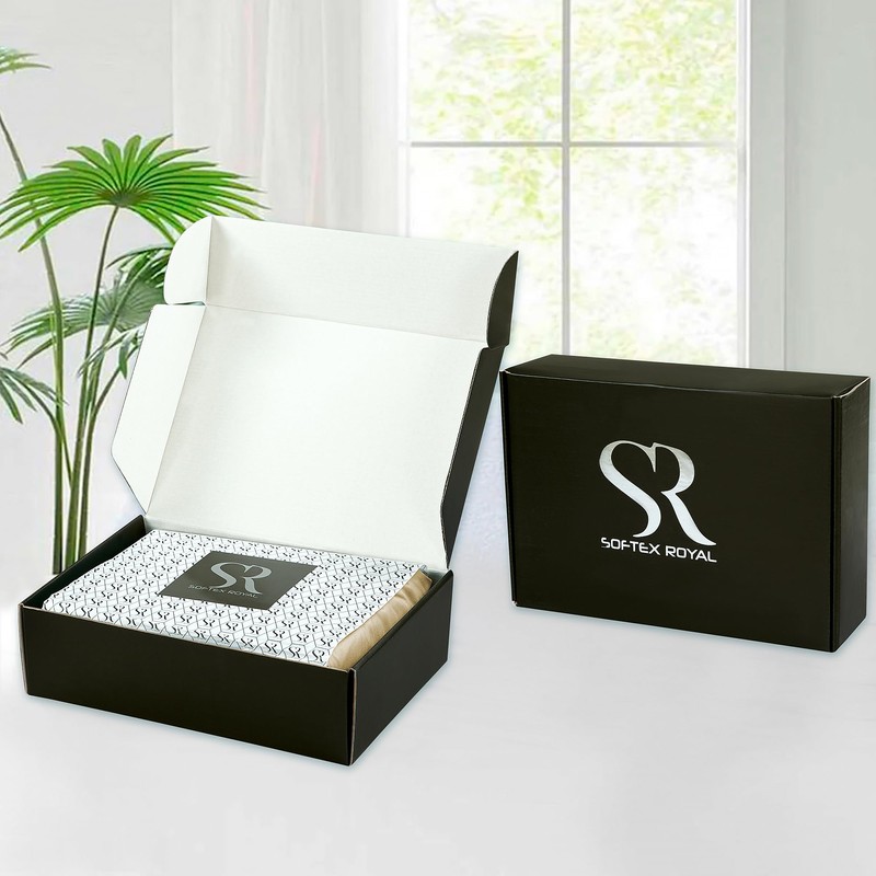 Softex Royal Bed Linen 135 x 200 cm, Anthracite, Beige,