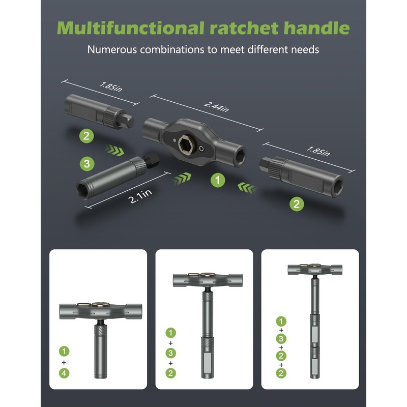 KeeKit 34 in 1 Ratchet Screwdriver Set, DIY Magnetic Screwdriver