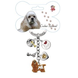 Little Gifts Cocker Spaniel Enamel Keychain