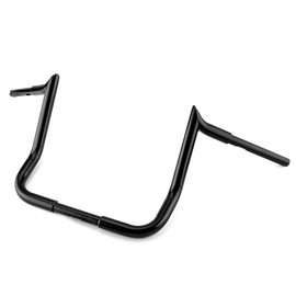 Mofun 12" Rise Handlebar 1-1/4" Ape Hanger Monkey Bagger Bar Gloss Black Compatible with 1986-2023 Harley Touring Street Glide Electra Glide Models with Batwing Fairing