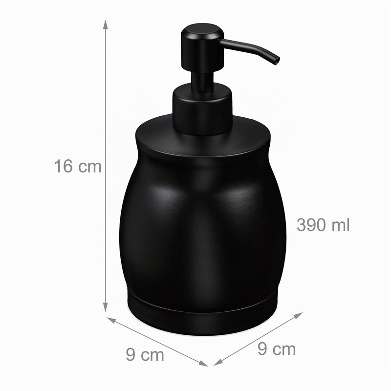 Relaxdays Soap Dispenser 390ml Stainless Steel Refillable Soap Shower Gel