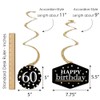 Adult 60th Birthday - Gold - Birthday Party Hanging Decor