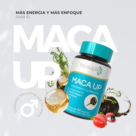 BIOSUPLE Maca Negra con Guaraná 90 Cápsulas | Con Zinc | Energía Natural y Vitalidad para Estilo de Vida Activo | Suplemento Alimenticio