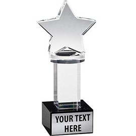 Crown Awards Star Austerity Trophy, 6" Crystal Star Trophies Prime