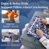 HOMBYS Adjustable Foam Crochet Pillow for Lap Support, Soft Velvet