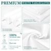 Showgeous White Tablecloths Rectangular Polyester Tablecloth for 8ft Rectangle Tables