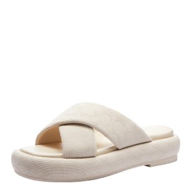 Coach Women's Penelope Signature C Sandal Platform, Charcoal/Black, 9