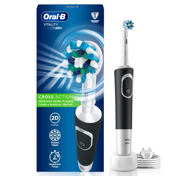 Oral-B Vitality 100 CrossAction Adult Rotating-oscillating Toothbrush Black, White