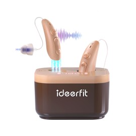 Ideerfit Rechargeable Hearing Aids For Seniors, Behind-The-Ear BTE PSAP, Digital Noise Cancellation, Comfortable And Discreet Design, Enhanced Sound Clarity, Easy To Use And Recharge, Perfect For Daily Conversations And Activities