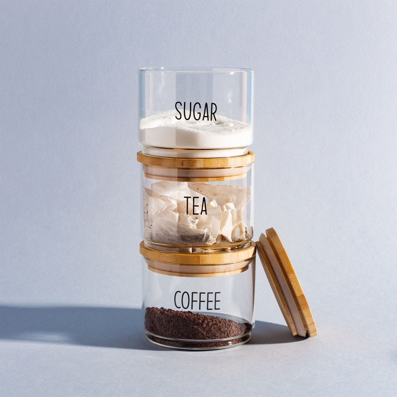 Sass & Belle Tea, Coffee, Sugar Stacking Jars - Set