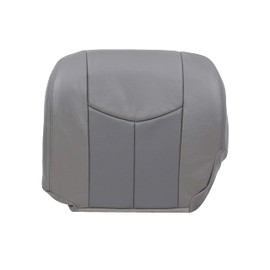 2003 2004 2005 2006 GMC Yukon Denali Synthetic Leather Seat Cover Replacement, 2 Tone Color GMC Sierra Denali Vinyl Seat Cover (Passenger Bottom, Medium Dark Pewter and Pewter II (Two Tone Gray))