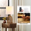 EJIAXIN Rattan Lamp Boho Lamps Set of 2-13.75" Mini Farmhouse