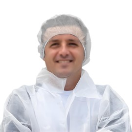 Xpose Safety Xpose Safety White Disposable Bouffant Caps 24 Inch C Hairnets for Food Service, Beauty, Laboratories, Cleaning, Cooking C Breathable & Lightweight - (Pack of 300)