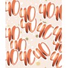 Alandra Birthdays 40 Big 40th Metallic Confetti, Cream & Rose