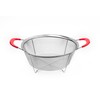 Hercules Chef by Mundial Stainless Steel Colander Strainer with Red