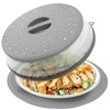 Microwave Cover With Mat (Gray Cover With Gray Mat)