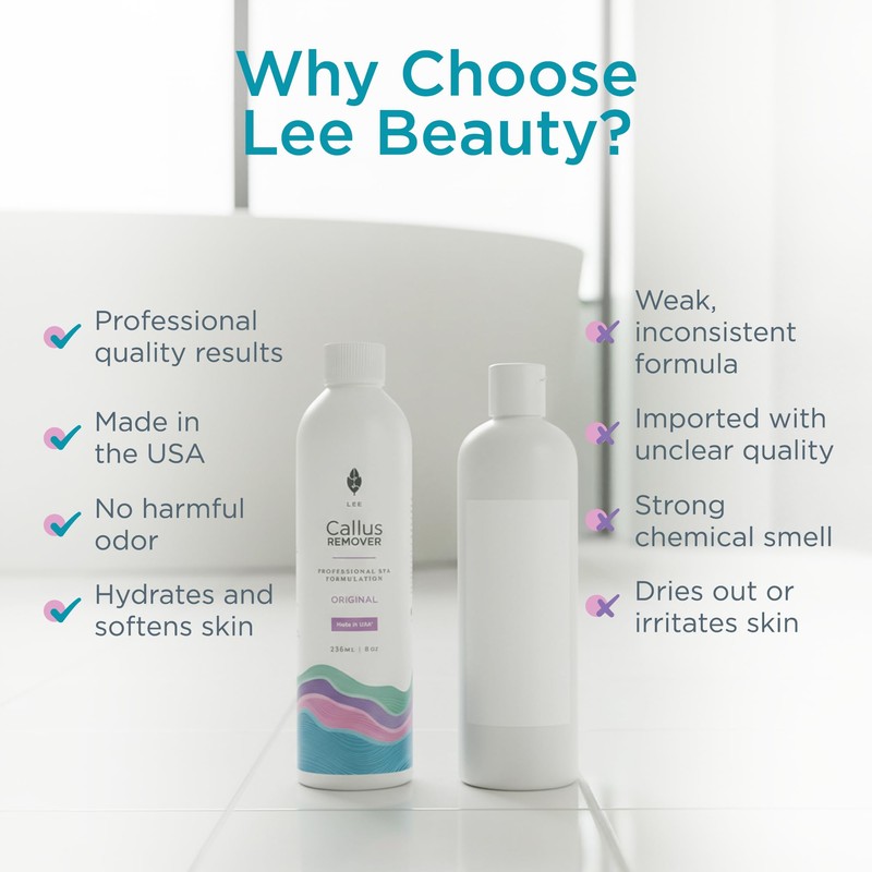 Lee Beauty 8oz Professional Gel Callus Remover for Feet -