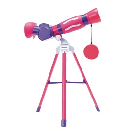 Educational Insights GeoSafari Jr. My First Telescope Pink - Mini Telescope for Kids, Toddler Space Toy, Beginner STEM Learning, Science Gifts for Boys & Girls Ages 4+