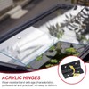 MECCANIXITY Small Acrylic Hinges Plastic Clear Hinge 45 x 35