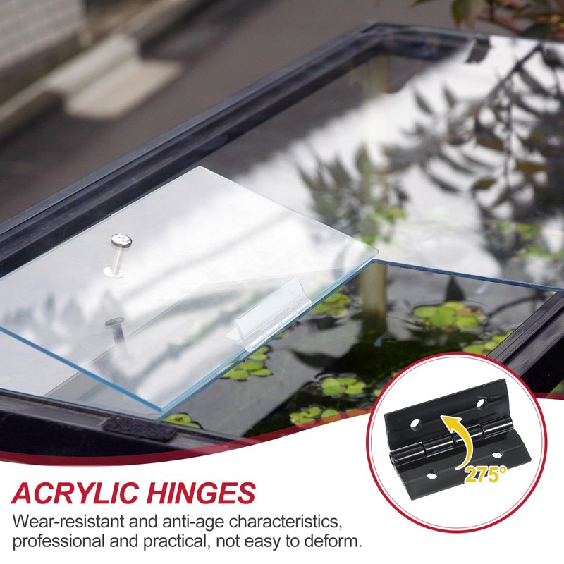 MECCANIXITY Small Acrylic Hinges Plastic Clear Hinge 45 x 35