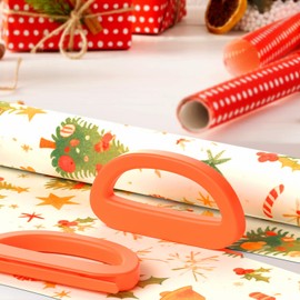 SENWUU 2-Pack Geschenkpapier Schneider mit Klingen an beiden Enden | Gift Wrap Cutter für Weihnachten, Geburtstage & Feiertage | Mini Papierschneider Geschenkpapier für Papierrollen | Wrapping Paper Cutter