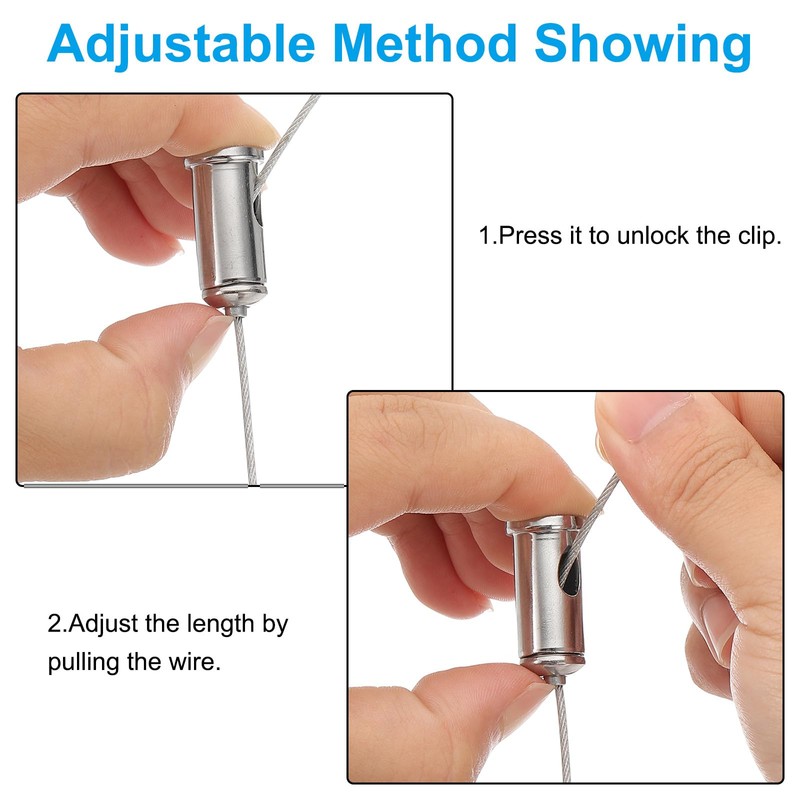 PATIKIL Ceiling Hanging Wire Cable Kit, 1m/3.3ft 8 Set Adjustable