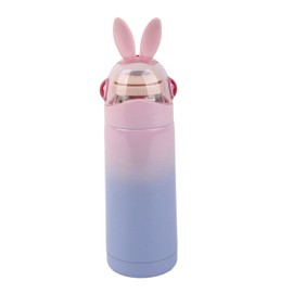 Cute Bunny Rabbit Insulation Bottle Portable Tea Coffee Hot Water Bottle Thermal Insulated Cup Purple