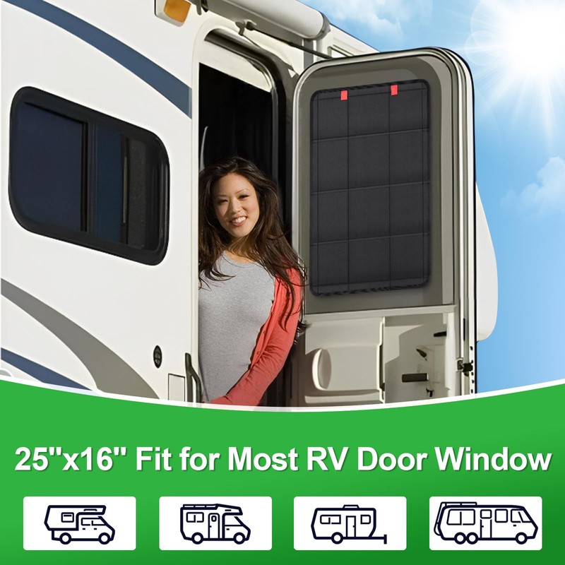 Spurtar RV Accessories Magnetic Door Window Shade Magnetic Foldable for
