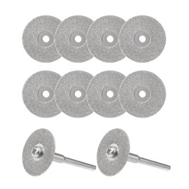 sourcing map 10pcs 22mm Diamond Coated Rotary Cut Off Grinding Wheel Discs W 1/8" Mandrel