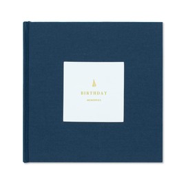 Promptly Journals, My Birthday Memories: A 20-Year Keepsake (Navy, Blue, Linen) | Birthday Memory Journal | Yearly Memory Journal | Birthday Gifts for Adults |