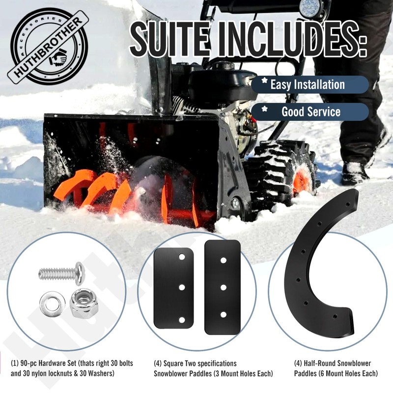 302565MA 327072MA Snow Thrower Paddle & Hardware - by Huthbrother,