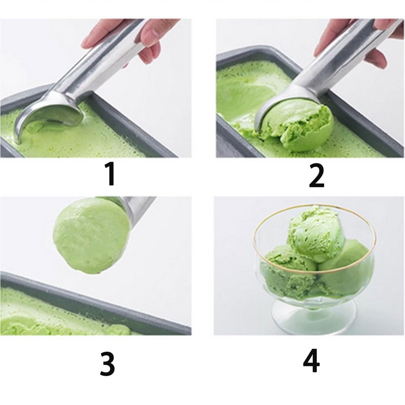 Wmzjnljy 2pcs 2.5oz Ice Cream Scoop One-Piece Nonstick Aluminum Ice