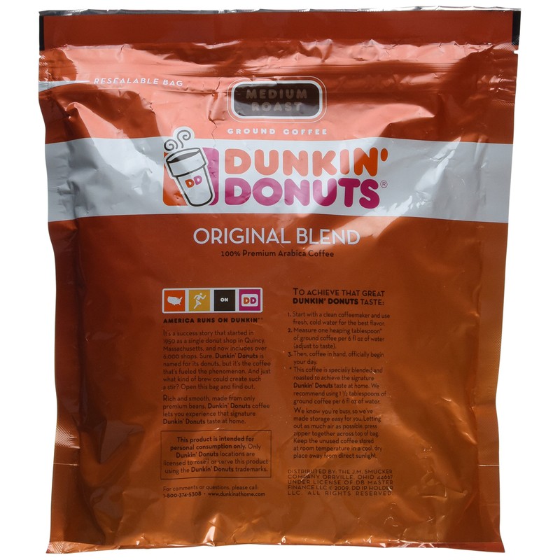 Dunkin' Donuts Original Medium Roast Blend Coffee, 2.5 Lb