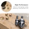 Mesee 3 Pieces 5 Flute 90 Degree Chamfering Countersink Drill