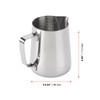 SINJEUN 20 oz/600 ml Milk Frothing Pitcher, Stainless Steel Milk