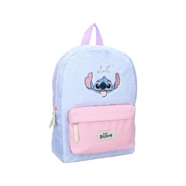 mybagstory - Girl's Stitch Backpack - Pink and Blue - Kids - School - Kindergarten - Daycare - Primary - Girl School Bag - Adjustable Straps - Gift Idea - 33cm - Moumoute Bag, Stitch - Pink/Blue,