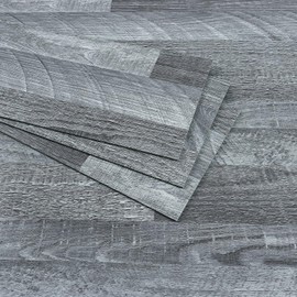 CHIHUT 6''x36'' Peel and Stick Wood Flooring Planks Waterproof for Bathroom 16-Pack Dark Grey Renter Friendly Floor Peel and Stick Tiles for Kitchen Thicken Self Adhesive Laminate Vinyl Flooring