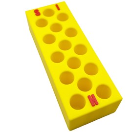 Jeff Did It! Desk Organizer for 510 Cartridge Holder and Cartidges, Pens, and Pencils Hold 15 Units - Made in America (Yellow Red)