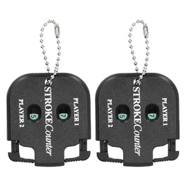 Kuuleyn Golf Score Counter Stroke Counter, Pack of 2 Golf Result Counter, Portable Mini Golf Strike Counter, ABS Shot Score Counter with Key Ring, Suitable for Golf and Other Ball Games