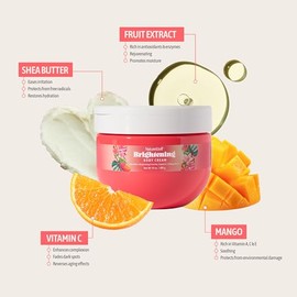NATURE WELL Crema Corporal Iluminadora Con Vitamina C Rica En Antioxidantes Que Potencia La Luminosidad Y Manteca De Mango Ultrahidratante. Aroma Refr