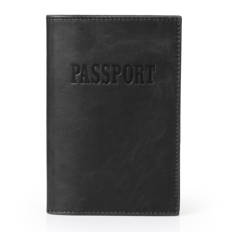 Otto Angelino Leather Passport Holder - RFID Blocking - Unisex,
