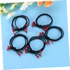 Mikinona 10pcs Stretch Hair Ties Ponytail Holders Cherry Design Elastic