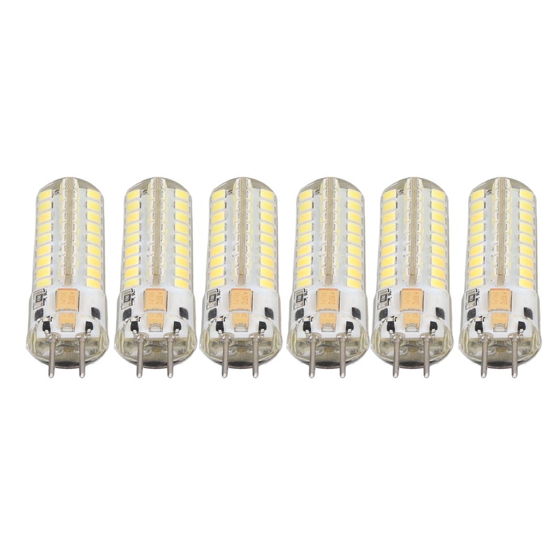 6Pcs GY6.35 LED Bulb 7W AC DC12V 700lm 72 LEDs