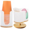 Cotton Swab Storage Case, ABS Cosmetic Cotton Organizer, Paper Cup