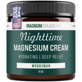 Nighttime Magnesium Cream – Soothing Relief & Relaxation, Highly Concentrated Magnesium for Muscles & Joints – Apply to Legs or Feet Before Bed – Skin-Friendly